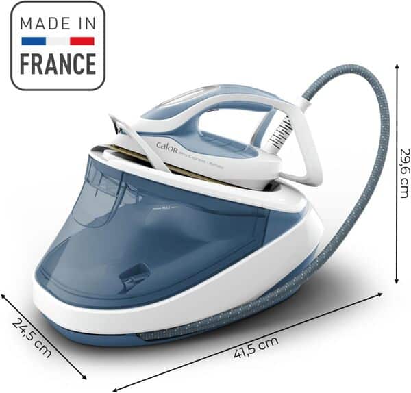 Calor Pro Express Ultimate II, Centrale Vapeur Haute Pression, 7,6 Bars, Débit vapeur 580 g/min, Sans réglage, Fabriqué en France, GV9710C0