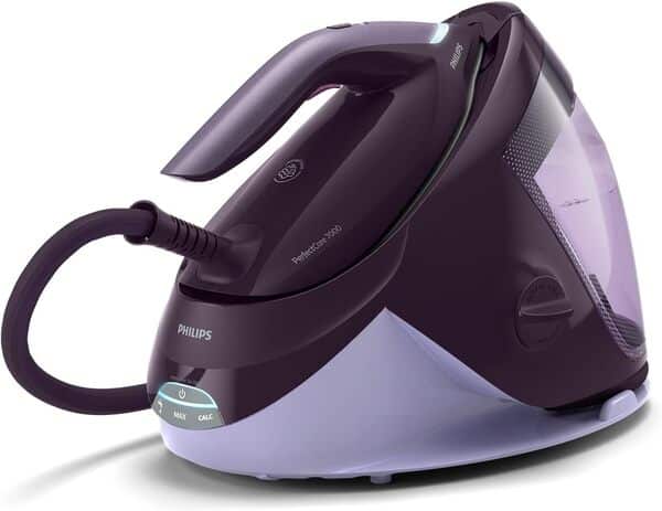 Philips Centrale Vapeur PerfectCare Série 7000 - Puissance 2100W, Effet Pressing 600g, Pression 8 bars, Technologie OptimalTEMP, Eco, Semelle SteamGlide Elite, Réservoir de 1.8L, Violet (PSG7150/30)
