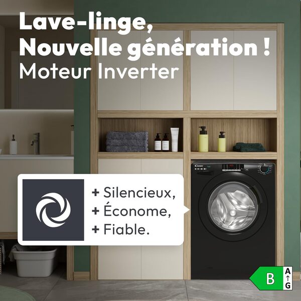 Lave-linge frontal CANDY CS148TMBBE-FR [Classe énergétique B]