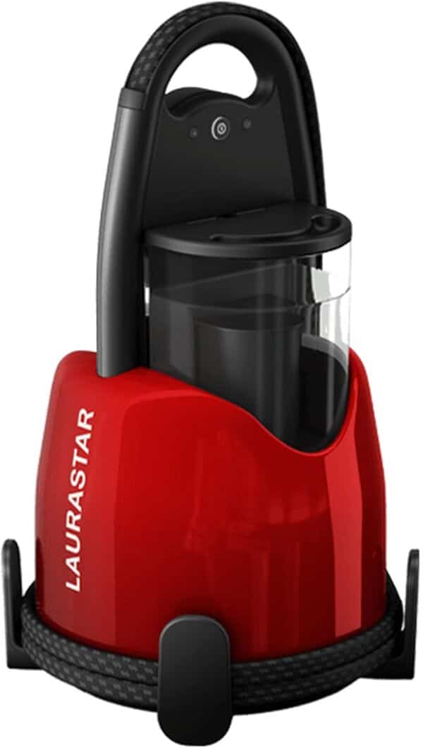 Laurastar Lift Original Red, Centrale Vapeur Nomade 3en1, Repasse, Défroisse et Purifie Vos Textiles, Vapeur Hygiénique, Design, Réservoir Amovible, Repassage Vertical, Rouge [Classe énergétique A]