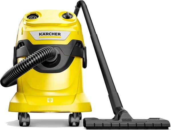 Kärcher Aspirateur Eau et Poussières WD 4 V-20/5/22, Puissance : 1000W, Cuve Polypropylène : 20L, Flexible d'Aspiration : 2,2m, Soufflerie, Filtre Plissé Plat, Suceurs Sol Fentes, Sachet Filtre Ouate