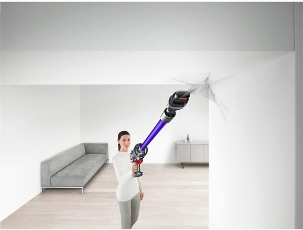 Dyson V11 Advanced™ Aspirateur sans Fil– 200 AW, autonomie de 60 Minutes, Brosse Motorbar Anti-enchevêtrement, 3 Modes, écran LCD, Brosse Multifonction, Station de Recharge Murale, Nickel/Violet