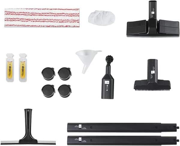 Polti Vaporetto Classic 65, Nettoyeur Vapeur avec Chaudière à Haute Pression jusqu'à 4 Bars, Bouchon de Sécurité, Capacité de 1,3 l, Fabriqué en Italie, 7 Accessoires Inclus, Noir et Vert