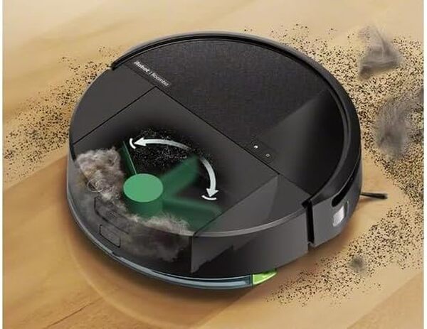 iRobot Roomba 205 DustCompactor Combo Robot - Compacte automatiquement Les débris à l’intérieur du Robot jusqu'à 60 Jours - sans Sac - Clearview LiDAR - 7KPa - Se Recharge et reprend Le Travail -Noir