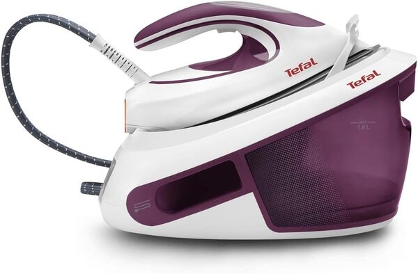 Tefal Express Anti-Calc SV8054 Dampfb ?gelstation 2800 W 1,8 l Duriliumsohle Violett - Wei ? (SV8054)