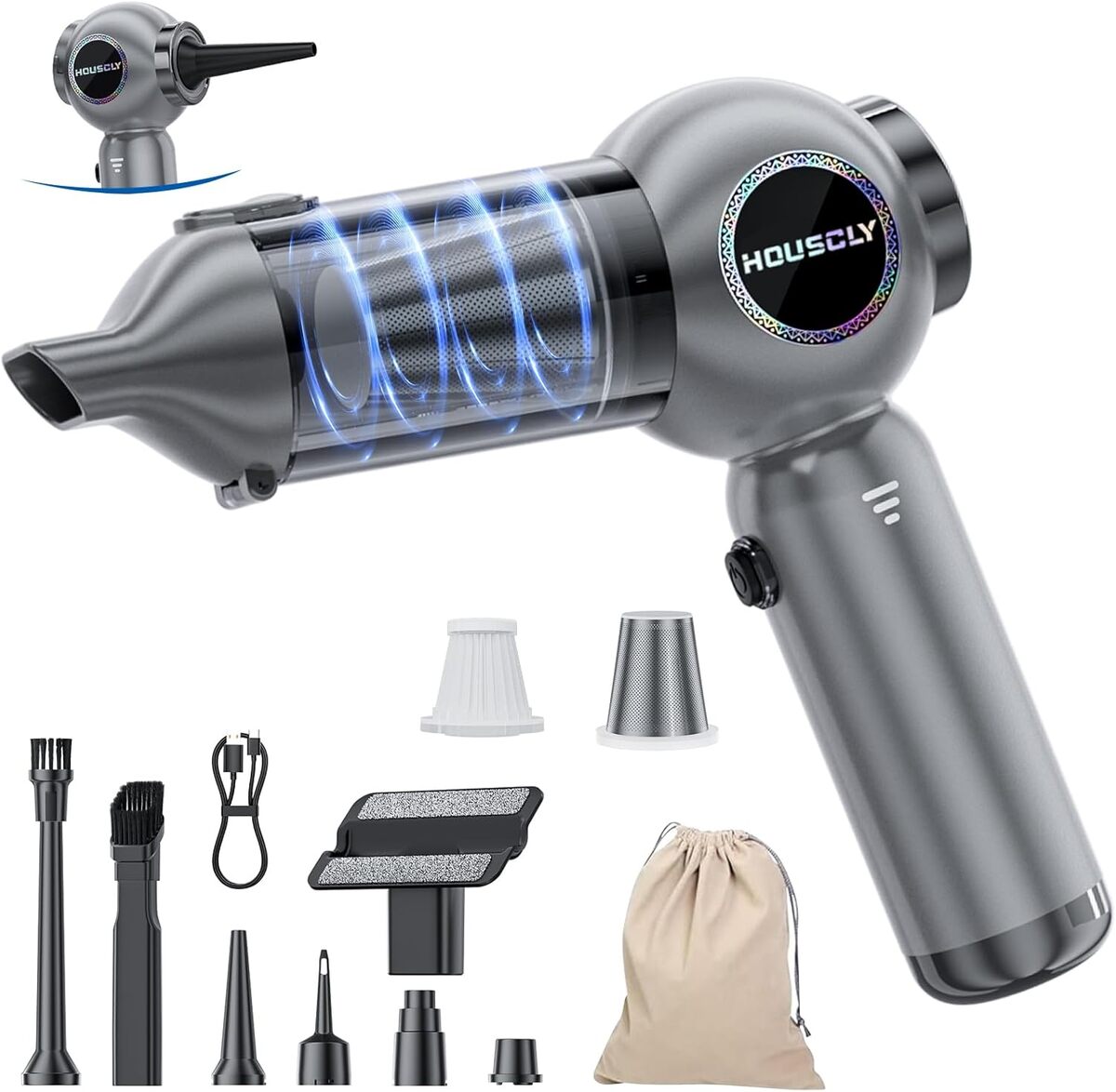 Test : aspirateur voiture portable 25 000 Pa haute puissance