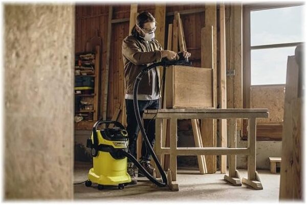 Kärcher Aspirateur eau et poussières WD 5 P V-25/5/22, Fonction Soufflerie, Puissance: 1100 W, Cuve Polypropylène de: 25 l, Avec Prise, Filtre plat plissé inclus, Buse sol et fente