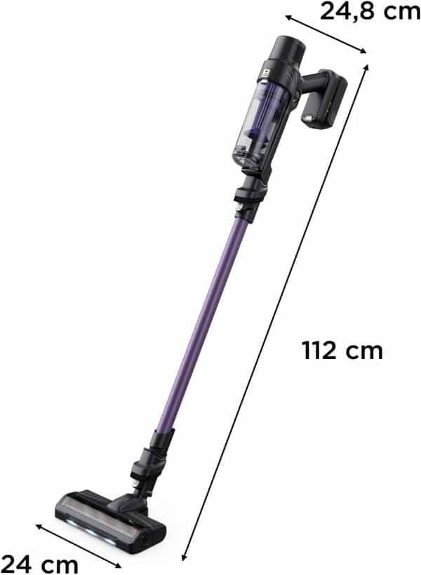 Rowenta X-Pert 7.60 Aspirateur Balai sans fil, Ultra Léger, Puissant 140W, Polyvalent, Autonomie 45min, Efficace tous Types de Sols, RH6A31WO, Violet