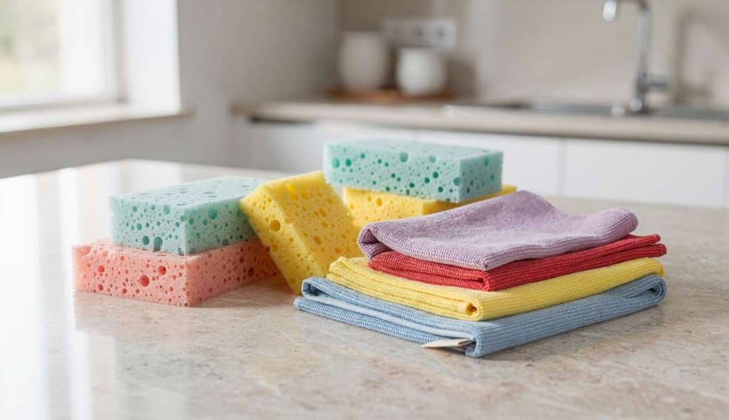 Fréquence idéale pour nettoyer éponges et lingettes ménagères