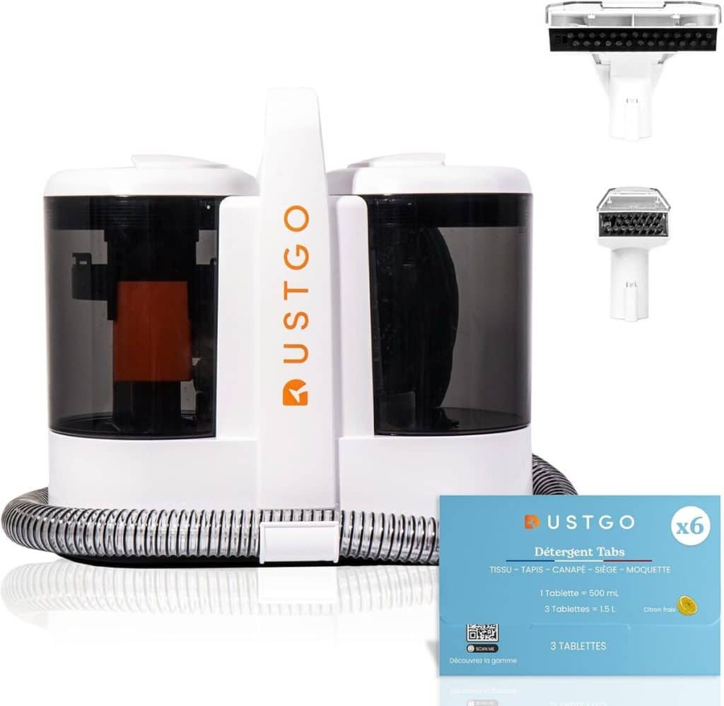 Test : shampouineuse DUSTGO 600W compacte et portable