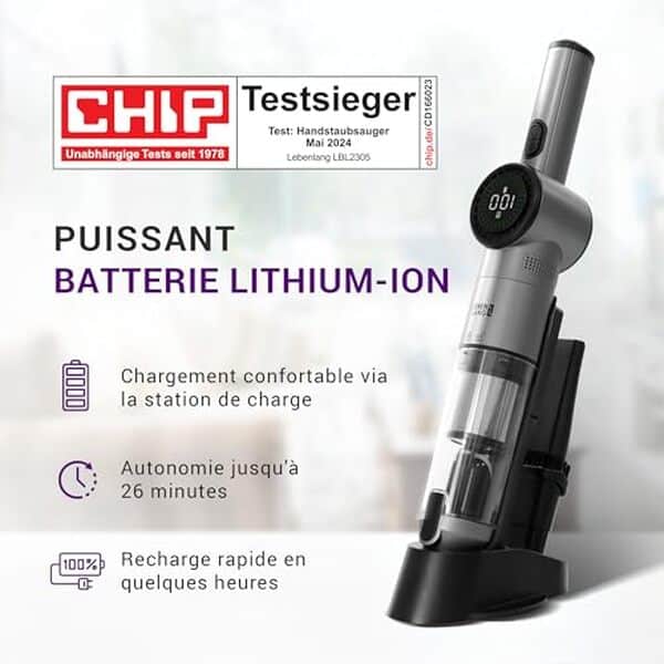 Découvrez l'aspirateur voiture sans fil Lebenlang 17000PA : puissant, pratique et indispensable pour entretenir votre véhicule facilement.