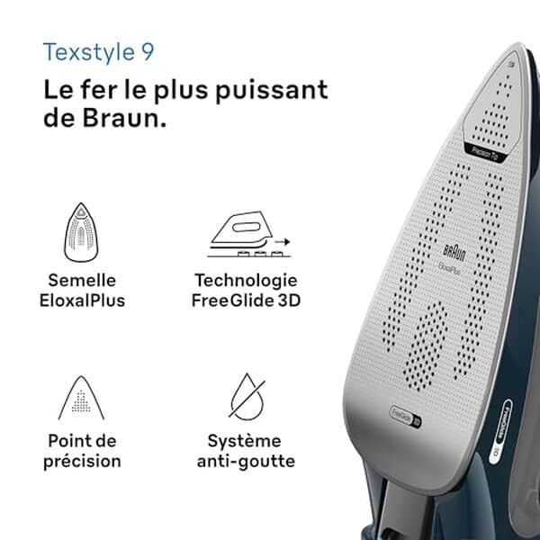 Découvrez notre analyse détaillée du fer à repasser Braun TexStyle 9 SI9682.DB : performance, design et fonctionnalités au rendez-vous pour un repassage parfait  !
