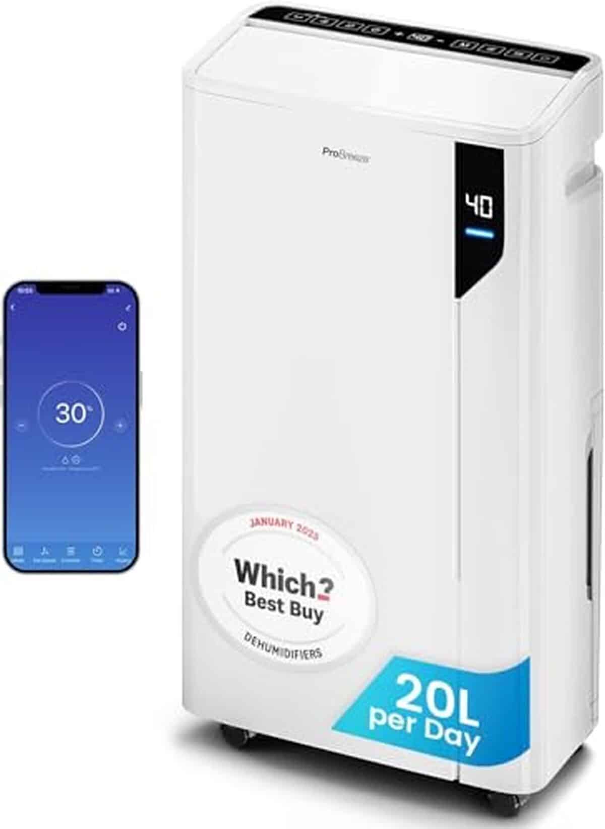 Pro Breeze déshumidificateur Wi-Fi 20L/jour : test et avis détaillés