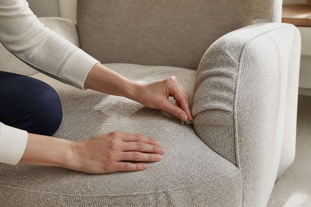 Identifier le tissu et pr&eacute;parer le fauteuil avant de nettoyer
