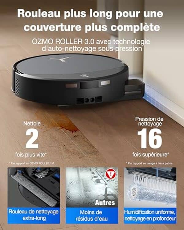 Découvrez notre test complet du robot aspirateur Ecovacs Deebot T90 Pro avec sa puissance d'aspiration de 30 000 Pa. Performance, autonomie et fonctionnalités analysées en détail. 