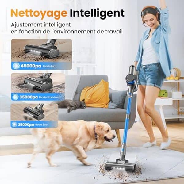 Découvrez notre test complet de l'aspirateur balai sans fil 400W : performances, autonomie et efficacité de nettoyage pour votre maison.