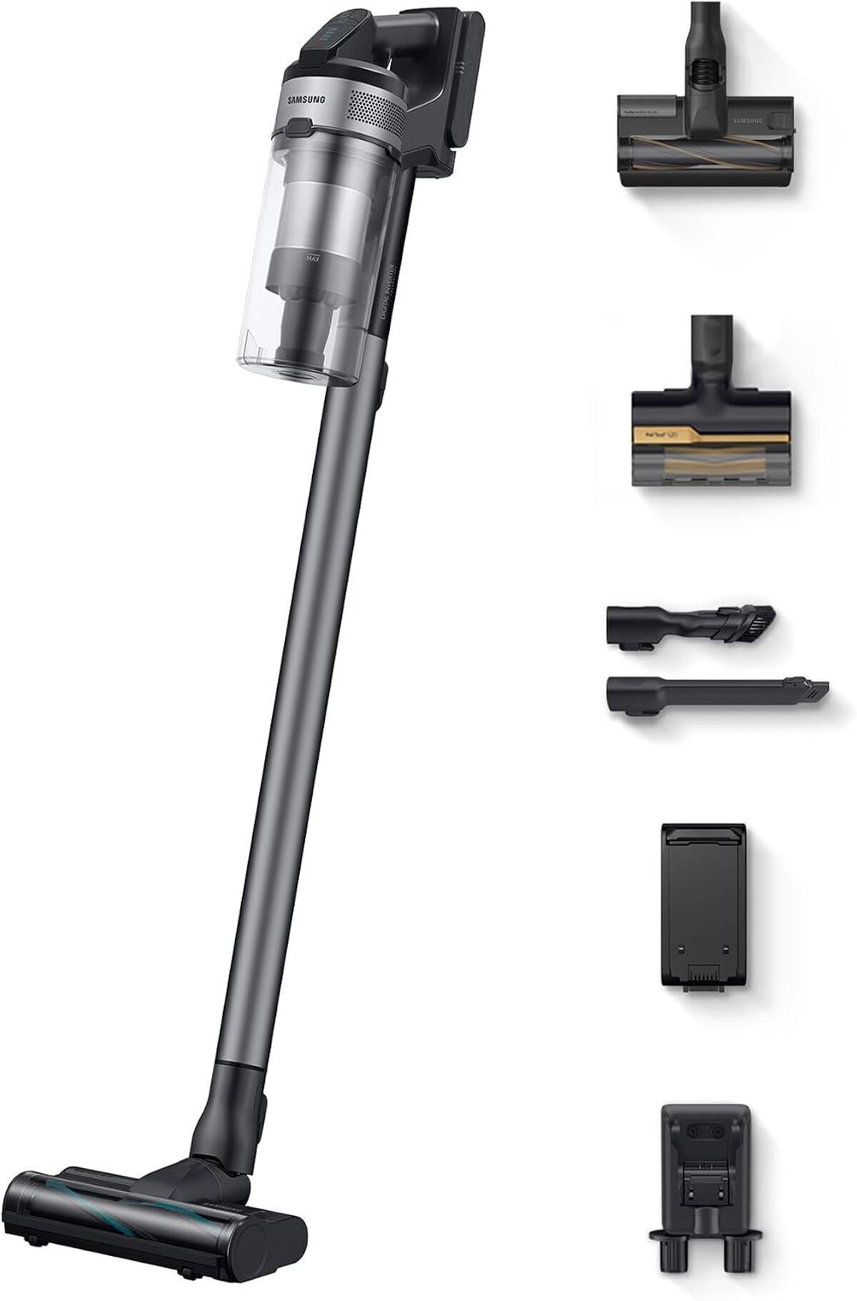Test de l'aspirateur Samsung Jet 75E pour animaux : puissance 200 W