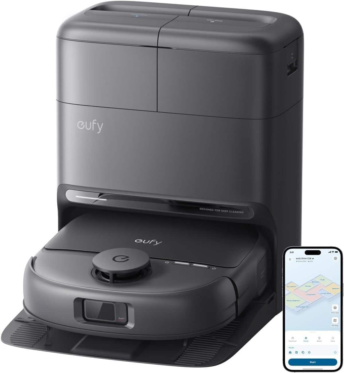 Test du robot aspirateur laveur eufy C28 : puissance 15000 Pa et combo 5-en-1