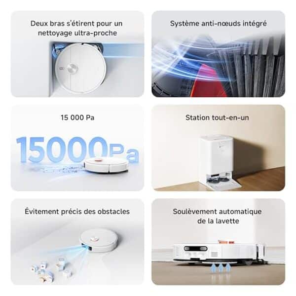 Découvrez notre test complet du Xiaomi H50 Pro : un aspirateur robot puissant, intelligent et multifonction pour un nettoyage automatisé de votre maison.