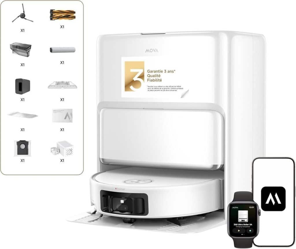 Test du Mova Z60 Ultra : aspirateur robot puissant et polyvalent