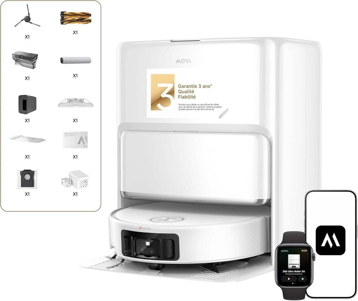 Test du Mova Z60 Ultra : aspirateur robot puissant et polyvalent