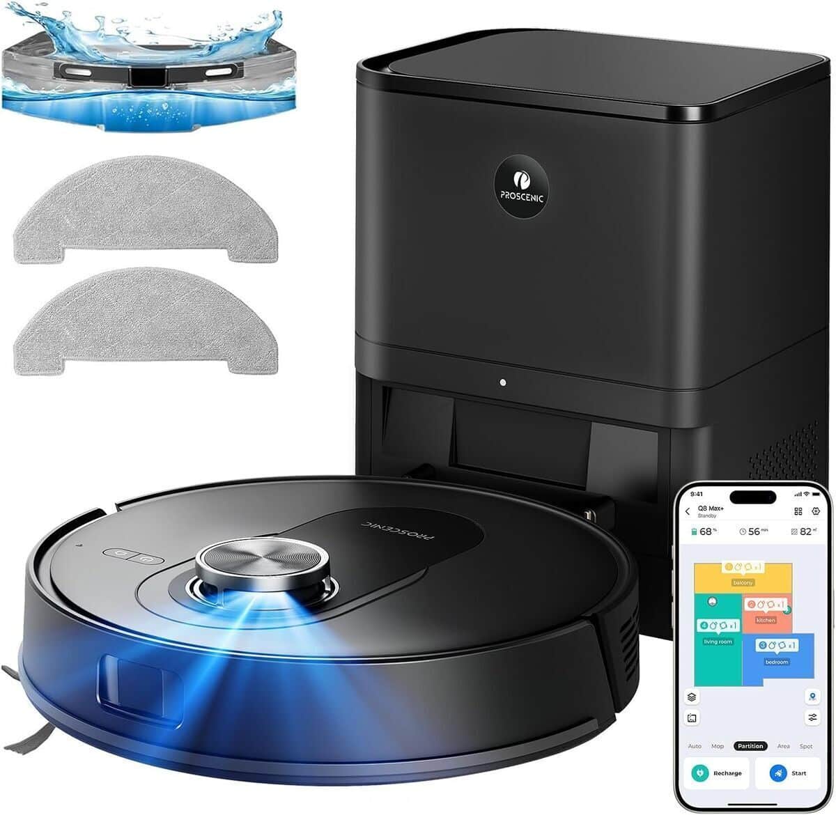 Test du robot aspirateur Proscenic 8000Pa : puissant et autonome