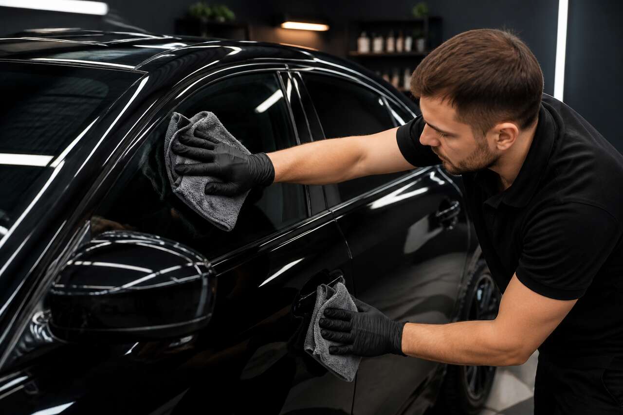 Séchage et finition : zéro trace sur carrosserie et vitres Séchage et finition : zéro trace sur carrosserie et vitres